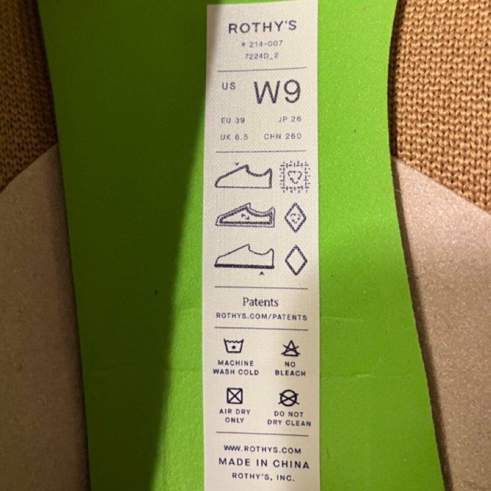 NWOT Rothy's The High Point Heel Camel Tan Black Captoe Size 9 - Picture 7 of 10